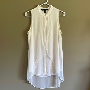 White House Black Market | Flowy White Sleeveless Blouse | size S